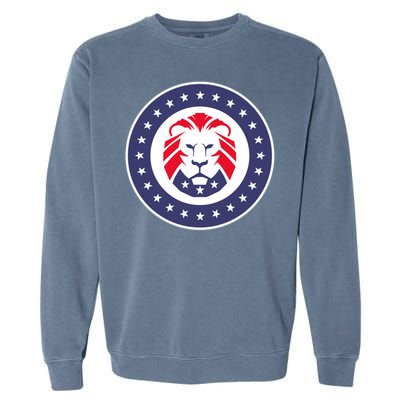 Patriot Party Lion Gift Garment-Dyed Sweatshirt