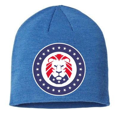 Patriot Party Lion Gift Sustainable Beanie