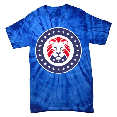 Patriot Party Lion Gift Tie-Dye T-Shirt