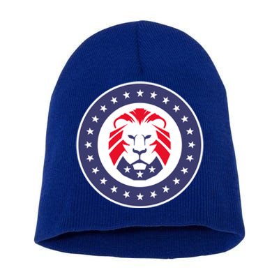 Patriot Party Lion Gift Short Acrylic Beanie