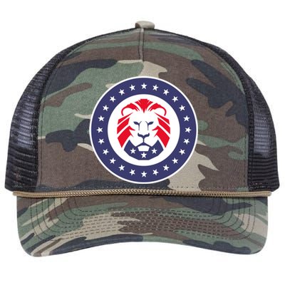 Patriot Party Lion Gift Retro Rope Trucker Hat Cap