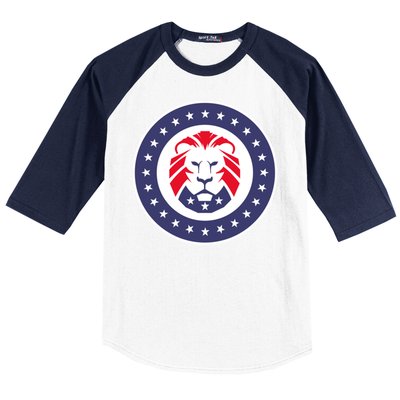 Patriot Party Lion Gift Baseball Sleeve Shirt