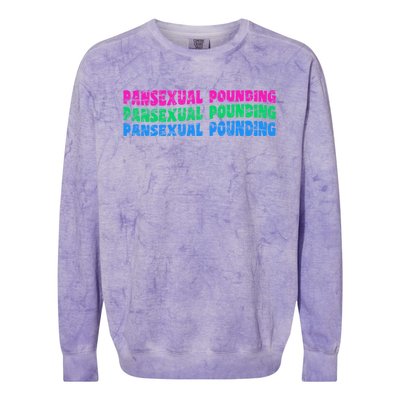 Pansexual Pounding Lgbt Pride Month Lgbtq Lgbt Community Cool Gift Colorblast Crewneck Sweatshirt