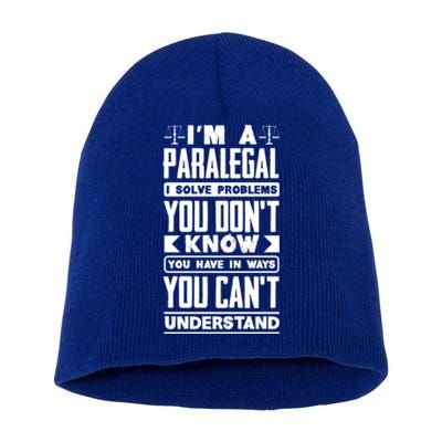 Paralegal Prosecutor Lawyer Quote Great Gift Short Acrylic Beanie