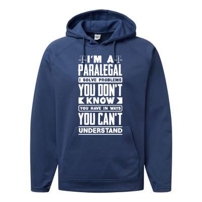 Paralegal Prosecutor Lawyer Quote Great Gift Performance Fleece Hoodie