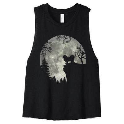 Pekingese Pekinese Moon Halloween Costume Women's Racerback Cropped Tank