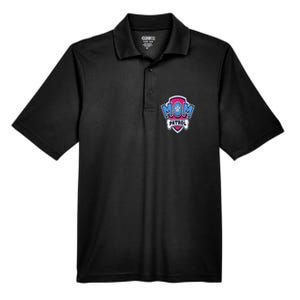 Paw P.A.T.R.O.L Mothers Day Mom Patrol Badge Men's Origin Performance Pique Polo