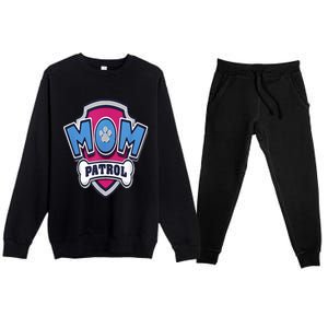 Paw P.A.T.R.O.L Mothers Day Mom Patrol Badge Premium Crewneck Sweatsuit Set