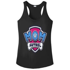 Paw P.A.T.R.O.L Mothers Day Mom Patrol Badge Ladies PosiCharge Competitor Racerback Tank