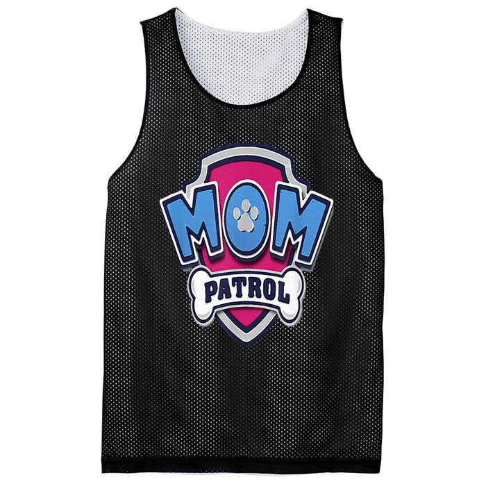 Paw P.A.T.R.O.L Mothers Day Mom Patrol Badge Mesh Reversible Basketball Jersey Tank