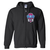 Paw P.A.T.R.O.L Mothers Day Mom Patrol Badge Full Zip Hoodie