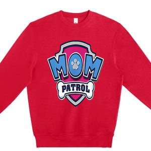 Paw P.A.T.R.O.L Mothers Day Mom Patrol Badge Premium Crewneck Sweatshirt