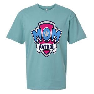 Paw P.A.T.R.O.L Mothers Day Mom Patrol Badge Sueded Cloud Jersey T-Shirt