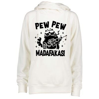 Pew Pew Madafakas Womens Funnel Neck Pullover Hood