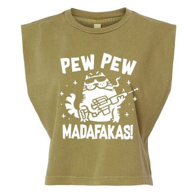 Pew Pew Madafakas Garment-Dyed Women's Muscle Tee