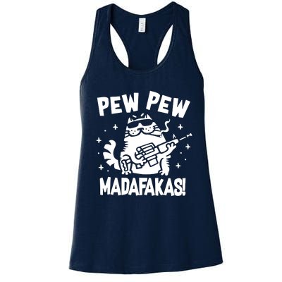 Pew Pew Madafakas Women's Racerback Tank