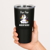 Pew Pew Madafakas Unicorn with Pistols Fantasy Tumbler