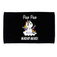 Pew Pew Madafakas Unicorn with Pistols Fantasy Microfiber Hand Towel
