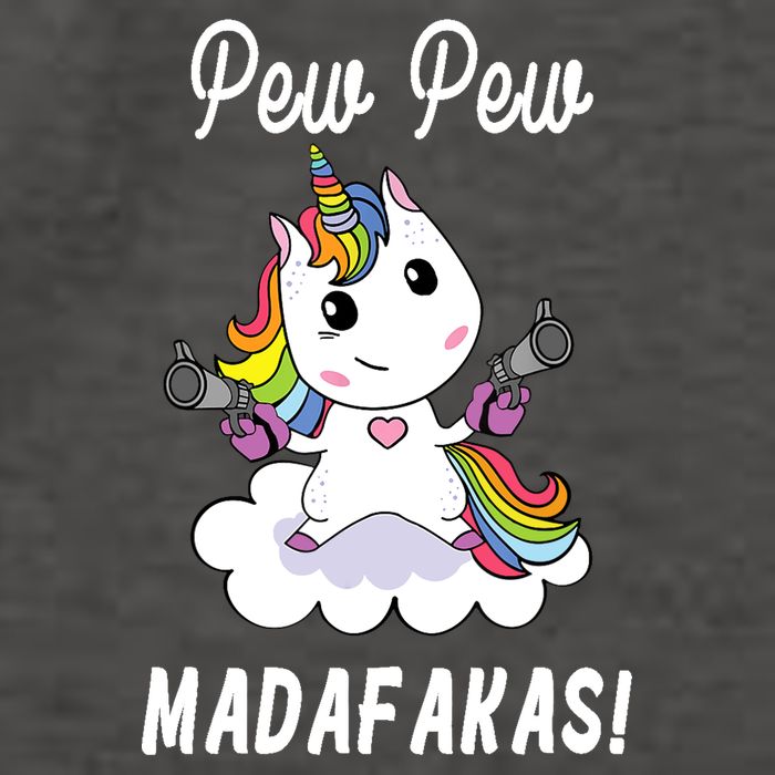 Pew Pew Madafakas Unicorn with Pistols Fantasy Vector Backpack