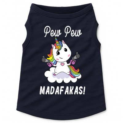 Pew Pew Madafakas Unicorn with Pistols Fantasy Doggie Tank