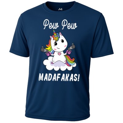 Pew Pew Madafakas Unicorn with Pistols Fantasy Performance Shirt