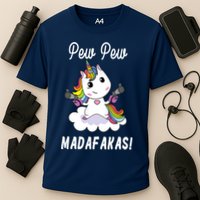 Pew Pew Madafakas Unicorn with Pistols Fantasy Performance Shirt