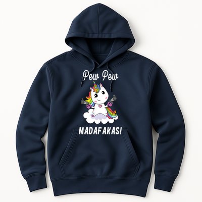 Pew Pew Madafakas Unicorn with Pistols Fantasy Hoodie