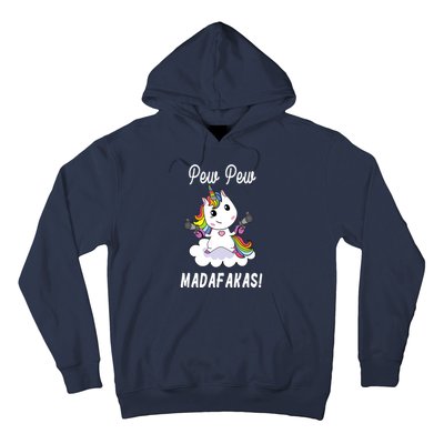 Pew Pew Madafakas Unicorn with Pistols Fantasy Hoodie