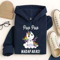 Pew Pew Madafakas Unicorn with Pistols Fantasy Hoodie