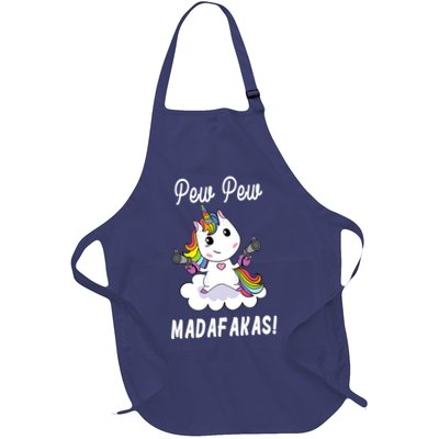 Pew Pew Madafakas Unicorn with Pistols Fantasy Full-Length Apron With Pockets
