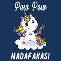 Pew Pew Madafakas Unicorn with Pistols Fantasy Apron
