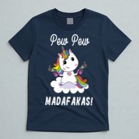 Pew Pew Madafakas Unicorn with Pistols Fantasy T-Shirt