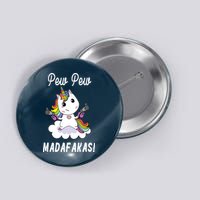 Pew Pew Madafakas Unicorn with Pistols Fantasy Button