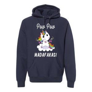 Pew Pew Madafakas Unicorn with Pistols Fantasy Premium Hoodie