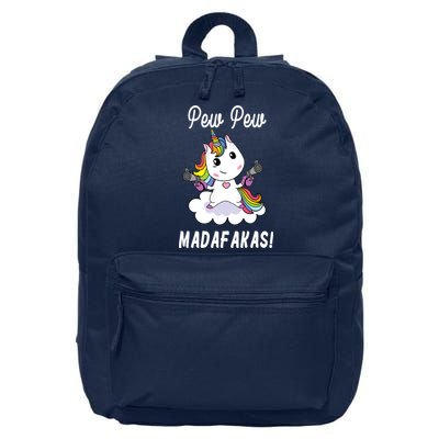Pew Pew Madafakas Unicorn with Pistols Fantasy 16 in Basic Backpack