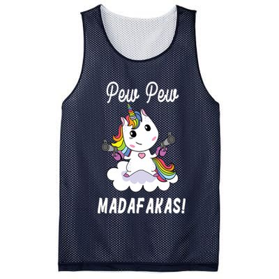 Pew Pew Madafakas Unicorn with Pistols Fantasy Mesh Reversible Basketball Jersey Tank