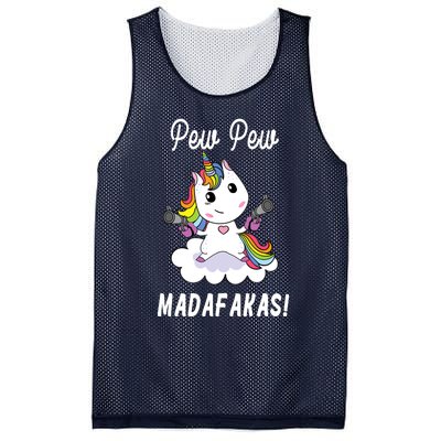 Pew Pew Madafakas Unicorn with Pistols Fantasy Mesh Reversible Basketball Jersey Tank