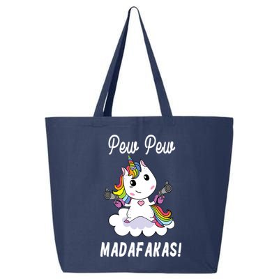 Pew Pew Madafakas Unicorn with Pistols Fantasy 25L Jumbo Tote
