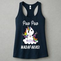 Pew Pew Madafakas Unicorn with Pistols Fantasy Womens Tank Top