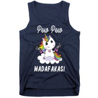 Pew Pew Madafakas Unicorn with Pistols Fantasy Tank Top