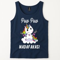 Pew Pew Madafakas Unicorn with Pistols Fantasy Tank Top