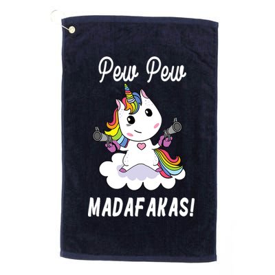 Pew Pew Madafakas Unicorn with Pistols Fantasy Golf Towel