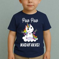 Pew Pew Madafakas Unicorn with Pistols Fantasy Toddler T-Shirt