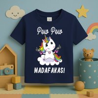 Pew Pew Madafakas Unicorn with Pistols Fantasy Toddler T-Shirt