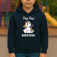 Pew Pew Madafakas Unicorn with Pistols Fantasy Kids Hoodie