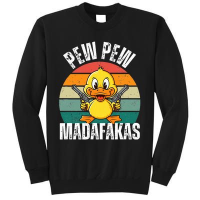 Pew Pew Madafakas Funny Duck Sweatshirt