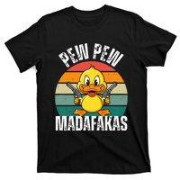 Pew Pew Madafakas Funny Duck T-Shirt