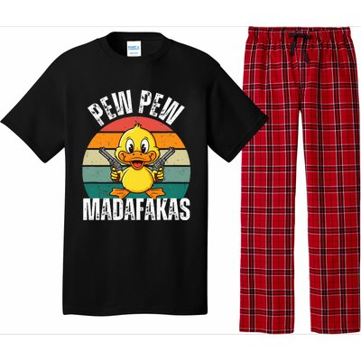 Pew Pew Madafakas Funny Duck Pajama Set