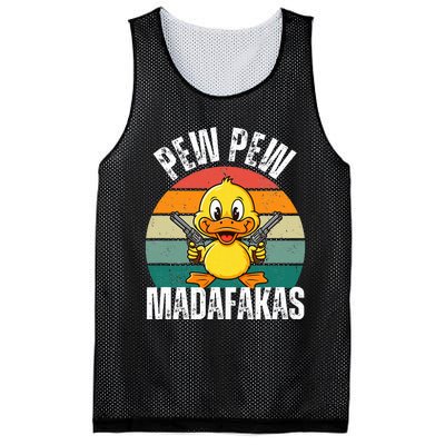 Pew Pew Madafakas Funny Duck Mesh Reversible Basketball Jersey Tank