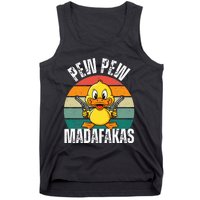 Pew Pew Madafakas Funny Duck Tank Top